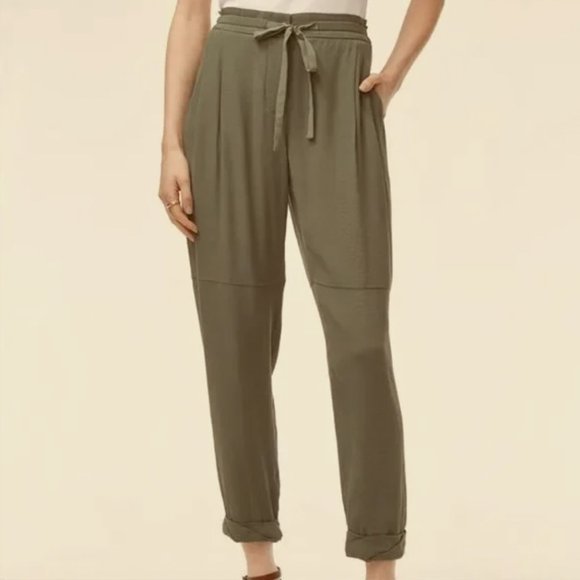 Aritzia Wilfred Marais Crepe Jogger Pant Size S Olive/Green - Picture 1 of 6